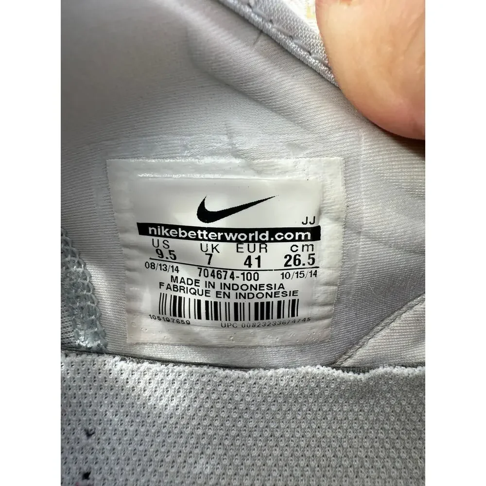Nike Free TR Fit 5 White Silver 704674-100 Women's Size 9.5 Sneakers Shoes - Picture 4 of 6